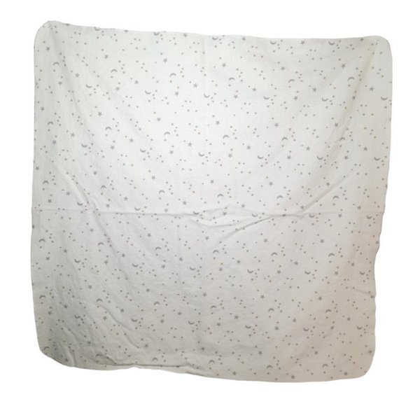 Child Of Mine Carter's Gray Gold Stars Moon Flannel Receiving Blanket 27" X 27" - Picture 2 of 4